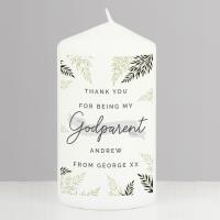 Personalised Godparent Pillar Candle Extra Image 2 Preview